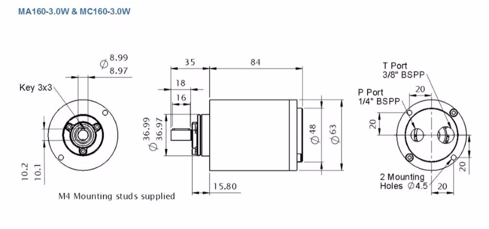 Janus motor dimensions drawing