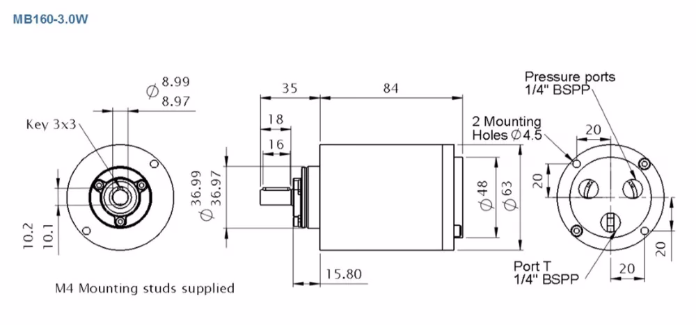 Janus motor dimensions drawing