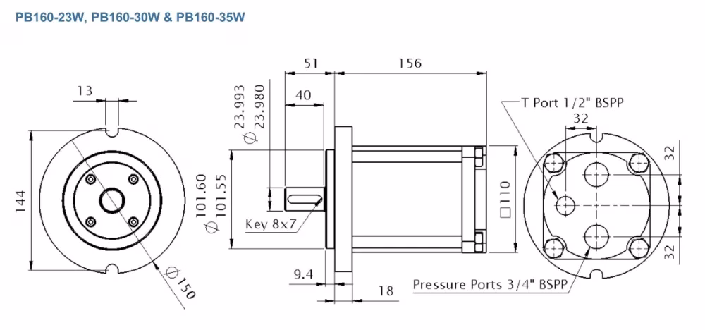 Janus pump dimensions drawing