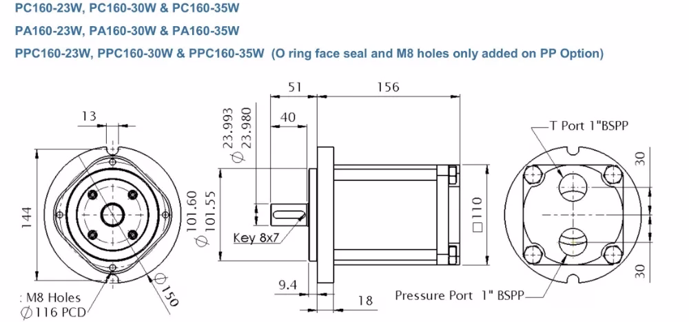 Janus pump dimensions drawing
